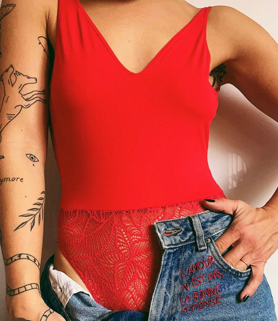 Bodysuit La First - Red Hot