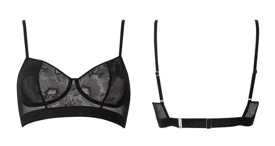 "FAKE UNDERWIRE" BRA LE CRUSH - BLACK SHADOW - Shipping early March