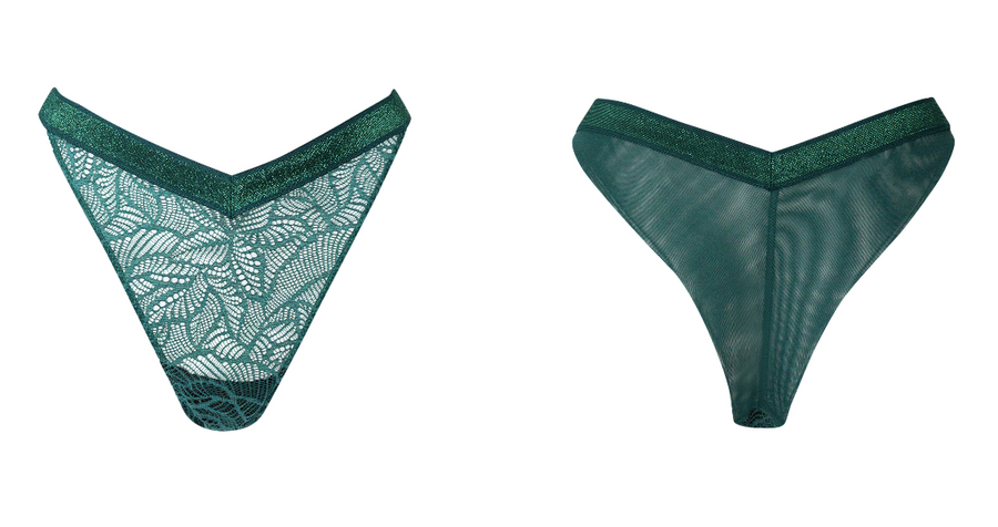 HIGH-WAISTED PANTY GREEN MIDNIGHT