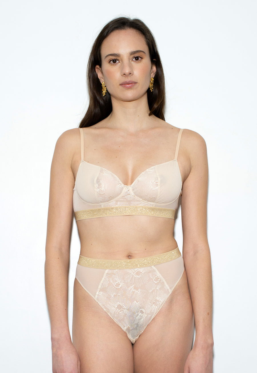 "FAKE UNDERWIRE" BRA LE CRUSH - BEIGE CHAMPAGNE - Shipping early March